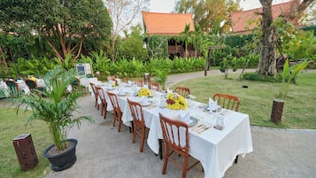 Outdoor wedding area