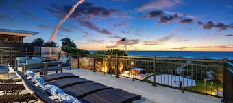 Oceanfront 6BDRM 4.5BA w/ Movie Rm, Game Rm, Hot Tub, Fire Pit, Summer Kitchen