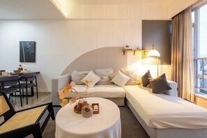 Design Apartment, 2 Bedrooms, City View | Living area - Yue Tai Apartment City Center by Soben (Phnom Penh)