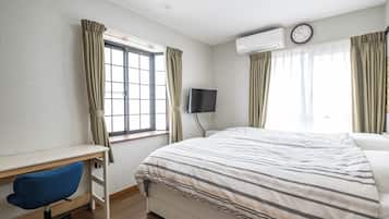 1 bedroom, internet, bed sheets