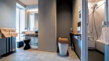 Hair dryer, towels