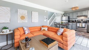 Smart TV, fireplace - Not-So-Tiny Tiny House with High-Speed Internet, 60-inch TV, Deck, and More! (Galena)