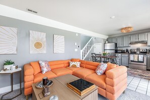 Smart TV, fireplace - Not-So-Tiny Tiny House with High-Speed Internet, 60-inch TV, Deck, and More! (Galena)