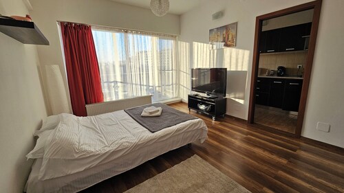 Charming 1-bedroom apartment with AC, WiFi in nice București