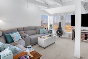 Smart TV, DVD player, books, stereo