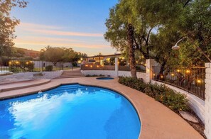 Outdoor pool, a heated pool