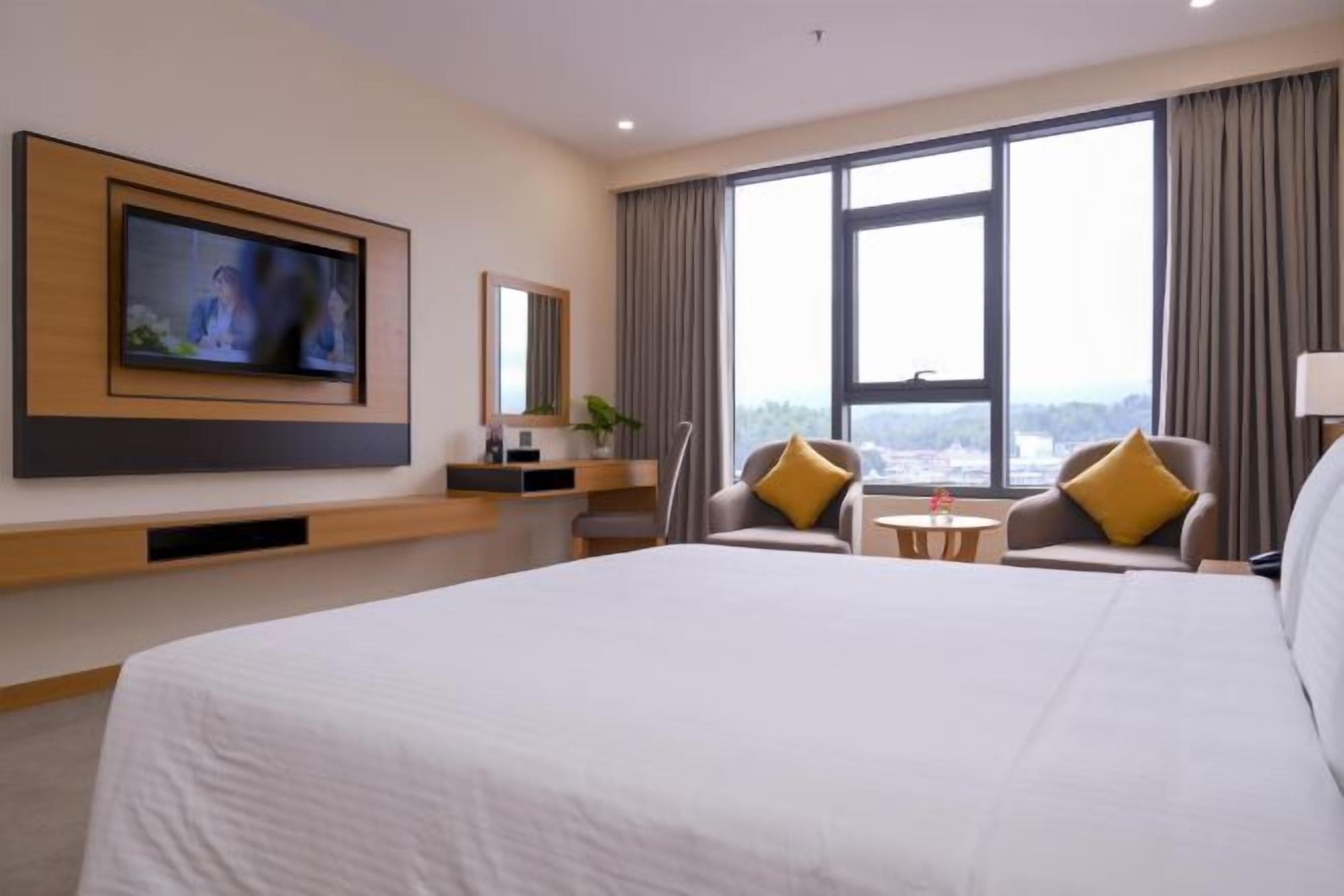 Verduisterende gordijnen, geluiddichte muren, gratis wifi, beddengoed