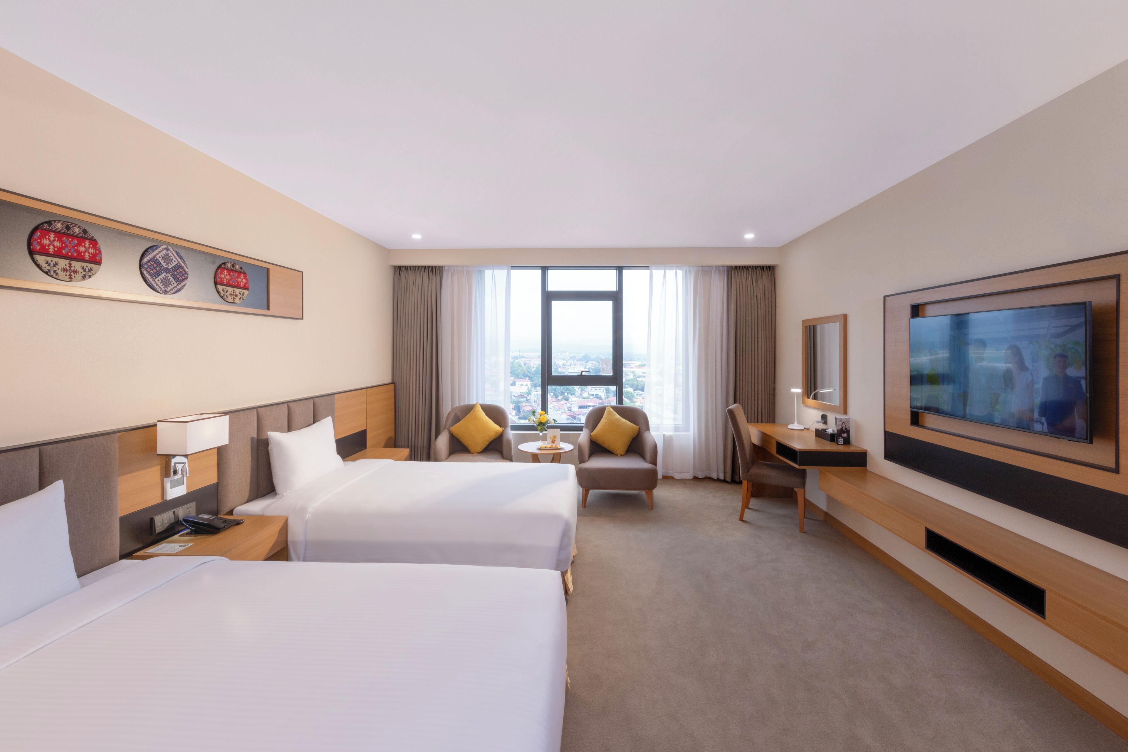 Deluxe kamer, 1 twee- of 2 eenpersoonsbedden, uitzicht op de stad | Uitzicht vanuit de kamer