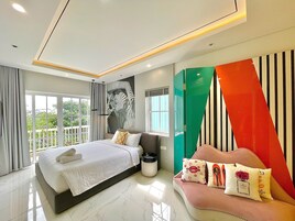 Luxury Villa, 3 Bedrooms, Private Bathroom, Garden View | Individually furnished, desk, laptop workspace, blackout drapes