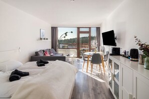 1 slaapkamer, een strijkplank/strijkijzer, gratis wifi, beddengoed