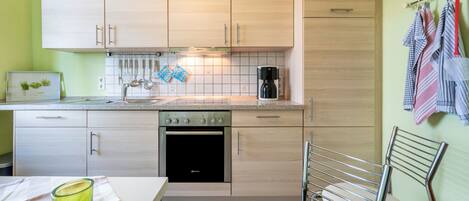 Fridge, oven, stovetop, dishwasher