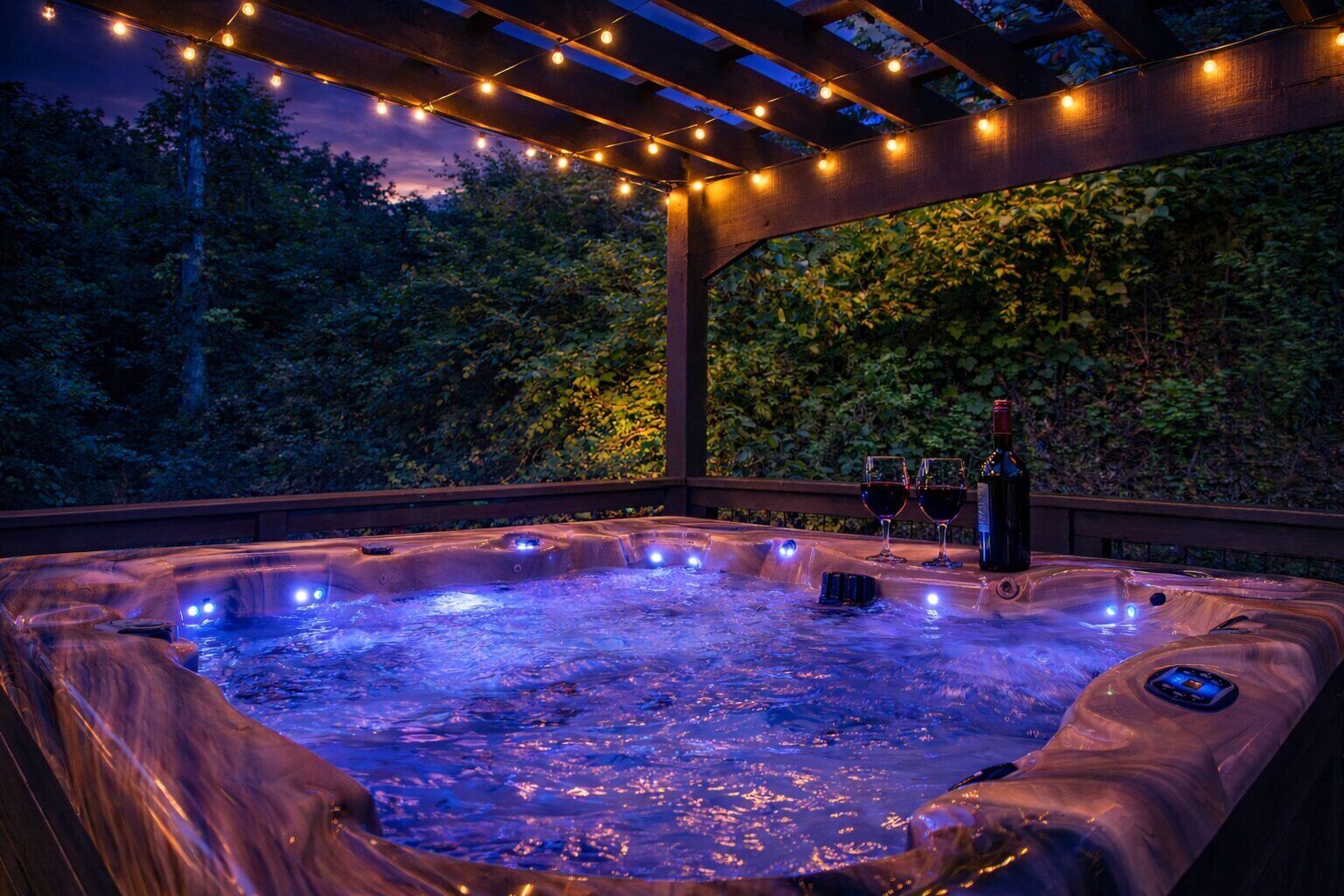 Tina de hidromasaje al aire libre