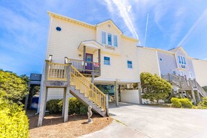 Exterior - The Sugar Shak - 4 BR Oceanfront Home with Covered Porch (Surf City)