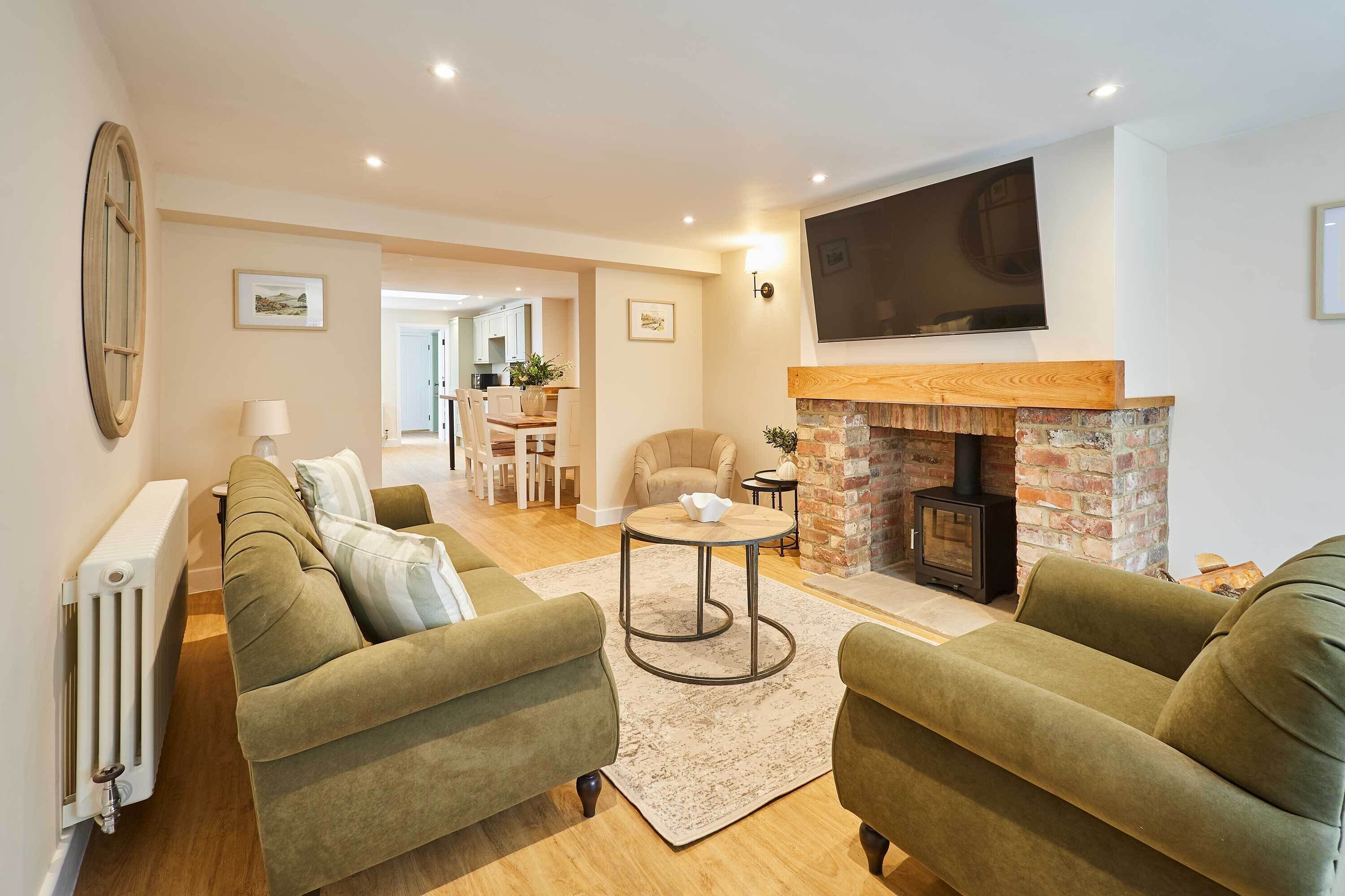 Télévision, cheminée, jeux vidéo, espaces bureaux