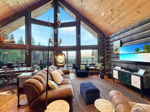 TV, fireplace, DVD player, offices - The Tennessee Pass A-frame Cabin — 9 Acres | Mt Elbert Views | Wood Stove | Sleeps 4 (Leadville)