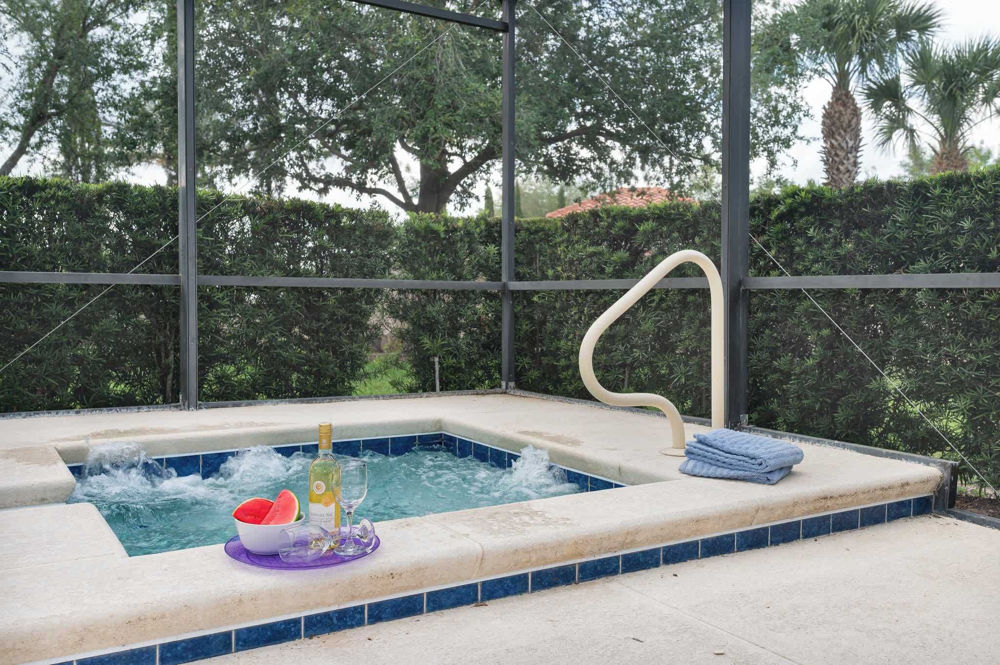 Outdoor spa tub