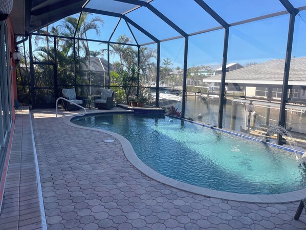 A heated pool