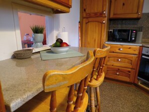 Apartment | Private kitchen | Fridge, microwave, oven, stovetop