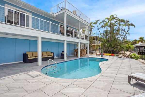 A heated pool