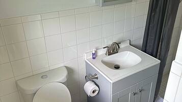 Serviettes fournies, savon, papier toilette