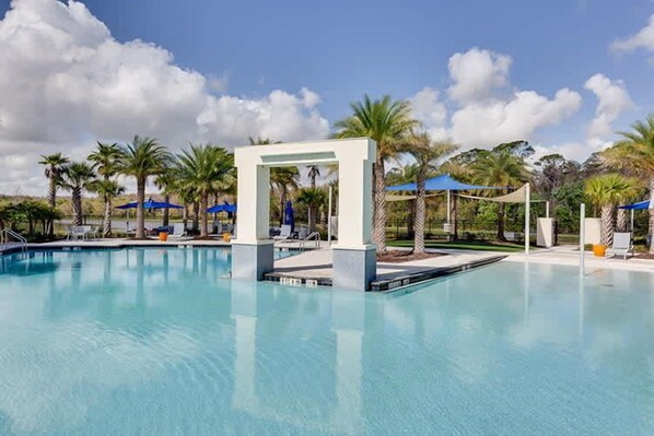 A heated pool