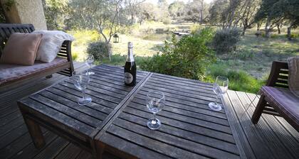 Villa avec piscine naturelle