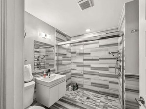Douche, shampoing