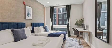 1 chambre, bureau, Wi-Fi, draps fournis