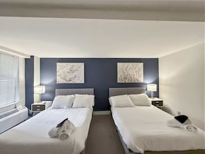 2 室のベッドルーム、WiFi、ベッドシーツ