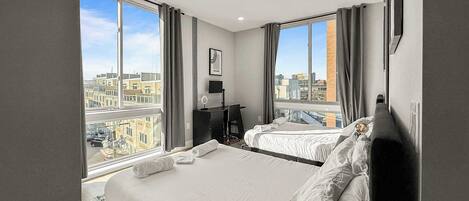 2 bedrooms, bed sheets