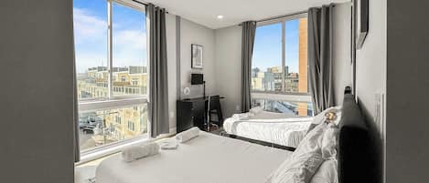 2 bedrooms, bed sheets