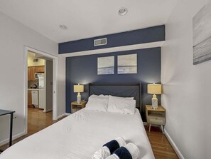 2 bedrooms, iron/ironing board, WiFi, bed sheets