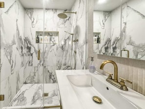 Shower, hair dryer
