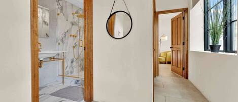 Shower, hair dryer