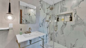 Shower, hair dryer