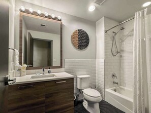 Shower, hair dryer