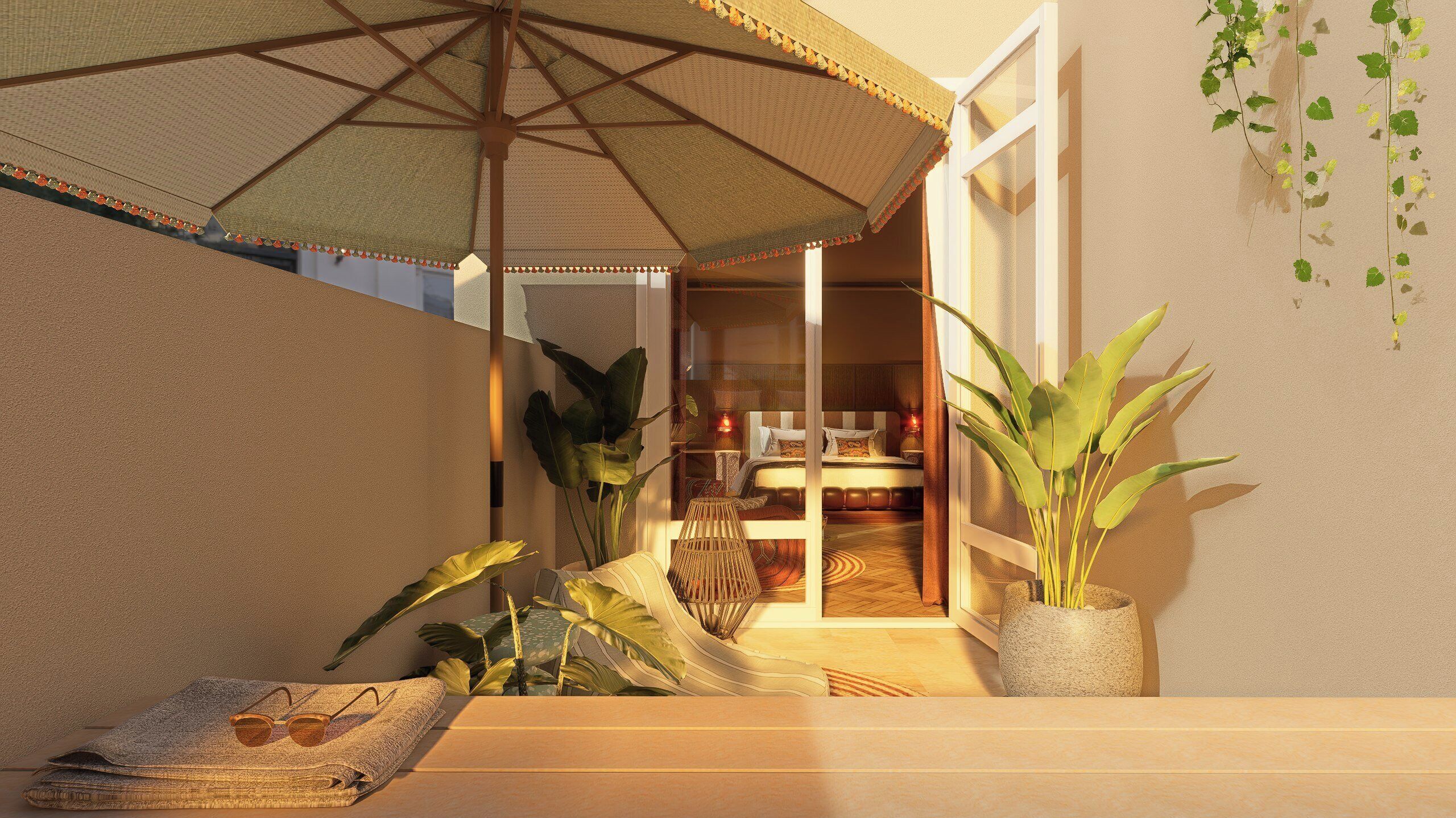 Penthouselejlighed | Egyptiske bomuldslagner, premium-sengetøj, dundyner, minibar