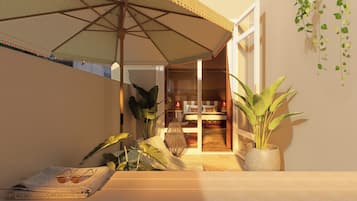 Penthouselejlighed | Egyptiske bomuldslagner, premium-sengetøj, dundyner, minibar