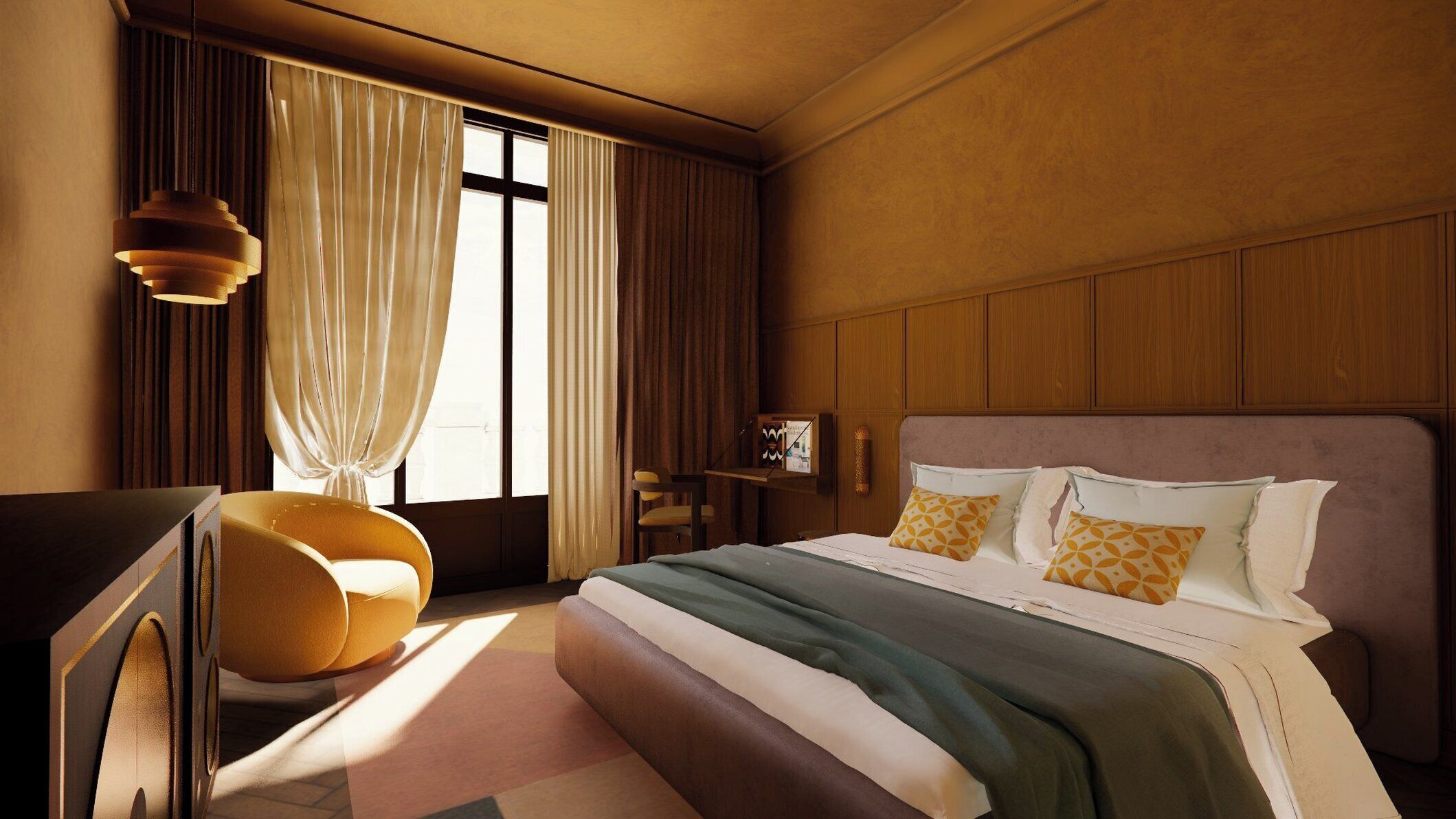 标准房, 城市景观 | 埃及棉床单、高档床上用品、迷你吧、客房内保险箱