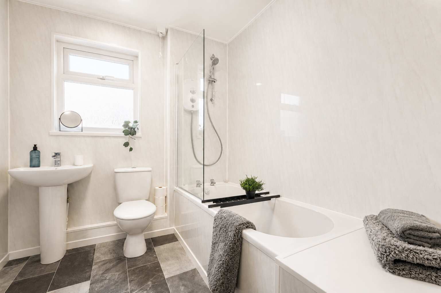 Shower, hair dryer