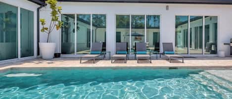 A heated pool