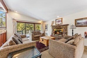 TV, fireplace, DVD player, table football