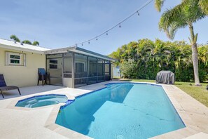A heated pool