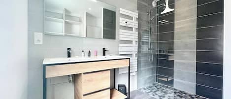 Shower, hair dryer