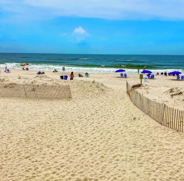Sur la plage, chaise longue