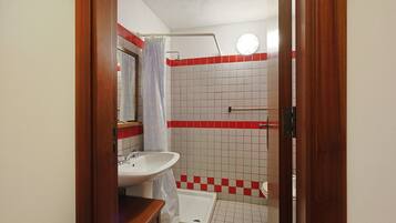 Regadera, secadora de cabello, toallas