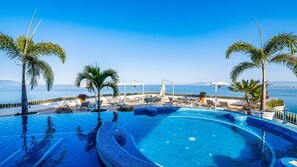3 outdoor pools, pool loungers - HOLT Grand Miramar Residences (Puerto Vallarta)