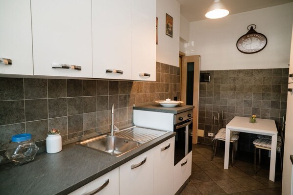 Microwave, oven, stovetop, ice maker