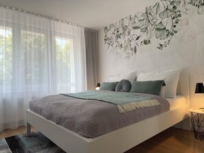Familienapartment | 1 Schlafzimmer, Verdunkelungsvorhänge, Bügeleisen/Bügelbrett