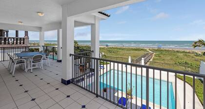 Luxury Beachfront Home w/ private beach access & private heated pool!